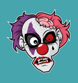 zombie head - clown vector image vector image