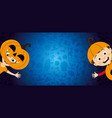 children in a costume of pumpkin vector image vector image