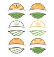 set of farm labels vector image