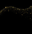 starry wave on black background vector image vector image