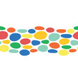 abstract seamless border organic cut out vector image vector image