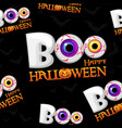 boo seamless pattern texture happy halloween vector image