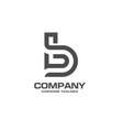 creative b letter logo vector image vector image