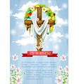 easter crucifix cross and christ shroud vector image vector image