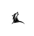 l wolf logo vector image
