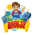 school kid cartoon set vector image vector image