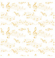 beige and white seamless pattern with wavy music vector image