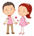 cute couple dating vector image