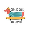 dog print design with slogan vector image vector image