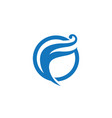 f letter logo template vector image
