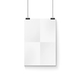 paper card on white wall vector image