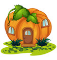pumpkin house in the garden vector image