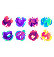 organic fluid shapes colorful gradients shape vector image vector image