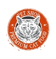 pet shop logo design template cat or food vector image vector image