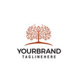 tree logo design concept template vector image vector image