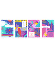 abstract brush posters trendy pastel brash vector image vector image