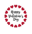 happy valentines day with glitter hearts vector image