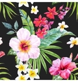watercolor tropical floral pattern vector image vector image