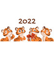 year of tiger cute kitten funny mascot characters vector image