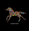 horse running vector image vector image