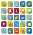 network color icons with long shadow vector image vector image