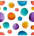 rainbow watercolor polka dot pattern bright vector image