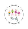 family design template with two children vector image vector image