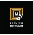 modern template monogram emblem logo symbol vector image vector image