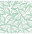 seamless pattern leaves contours vector image