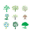 tree landscapes nature logo design vector image vector image