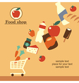 food shop background retro vector image vector image