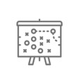 football game plan scheme tactic line icon vector image