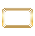 gold frame beautiful simple golden style vector image vector image
