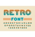 retro font vintage rounded alphabet disco vector image