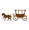 horse carriage romantic card vector image