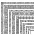 set of corner brushes in oriental style vector image vector image