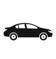 side view of car sedan black icon vector image