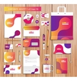 artistic corporate identity template vector image vector image