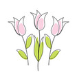doodle sketch flower vector image vector image