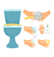 hygiene after toilette flat vector image