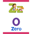 learning alphabet z vector image
