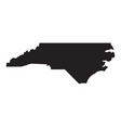 north carolina state shape silhouette simplified vector image vector image