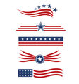 usa star flag logo design elements vector image vector image