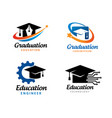 graduation logo symbol or icon template vector image
