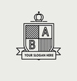 heraldic sign black line design vector image