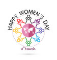 international womens day iconwomens vector image