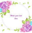 vintage wedding watercolor flower frame vector image