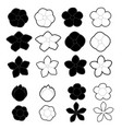 white and black flowers on a background vector image vector image