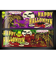 banners invite for halloween party vector image vector image