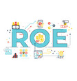 roe - return on equity vector image